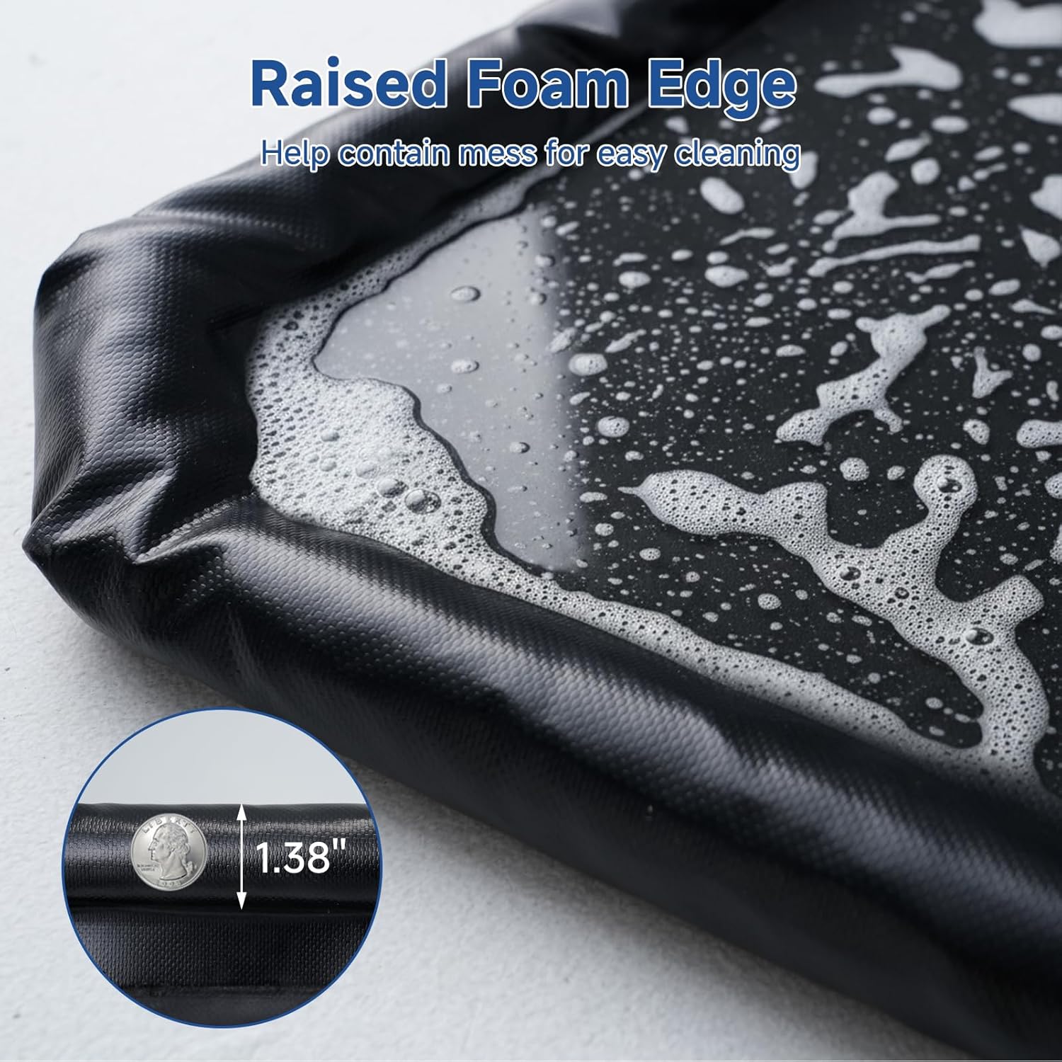 LILYPELLE Garage Floor Mat, 7'9" x 16' PVC Containment Mats for Under Car with Raised Edge,Heavy Duty Garage Parking Mat with Squeegee,Waterproof Non-Slip for Floor Against Snow, Rain & Mud