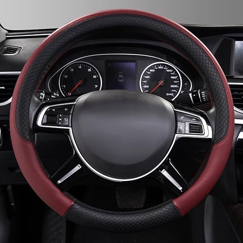 Miniatura 8 de CAR PASS Line Rider - Funda universal para volante, diseño deportivo de piel de microfibra cómodo y antideslizante que se adapta al 95% de camiones,