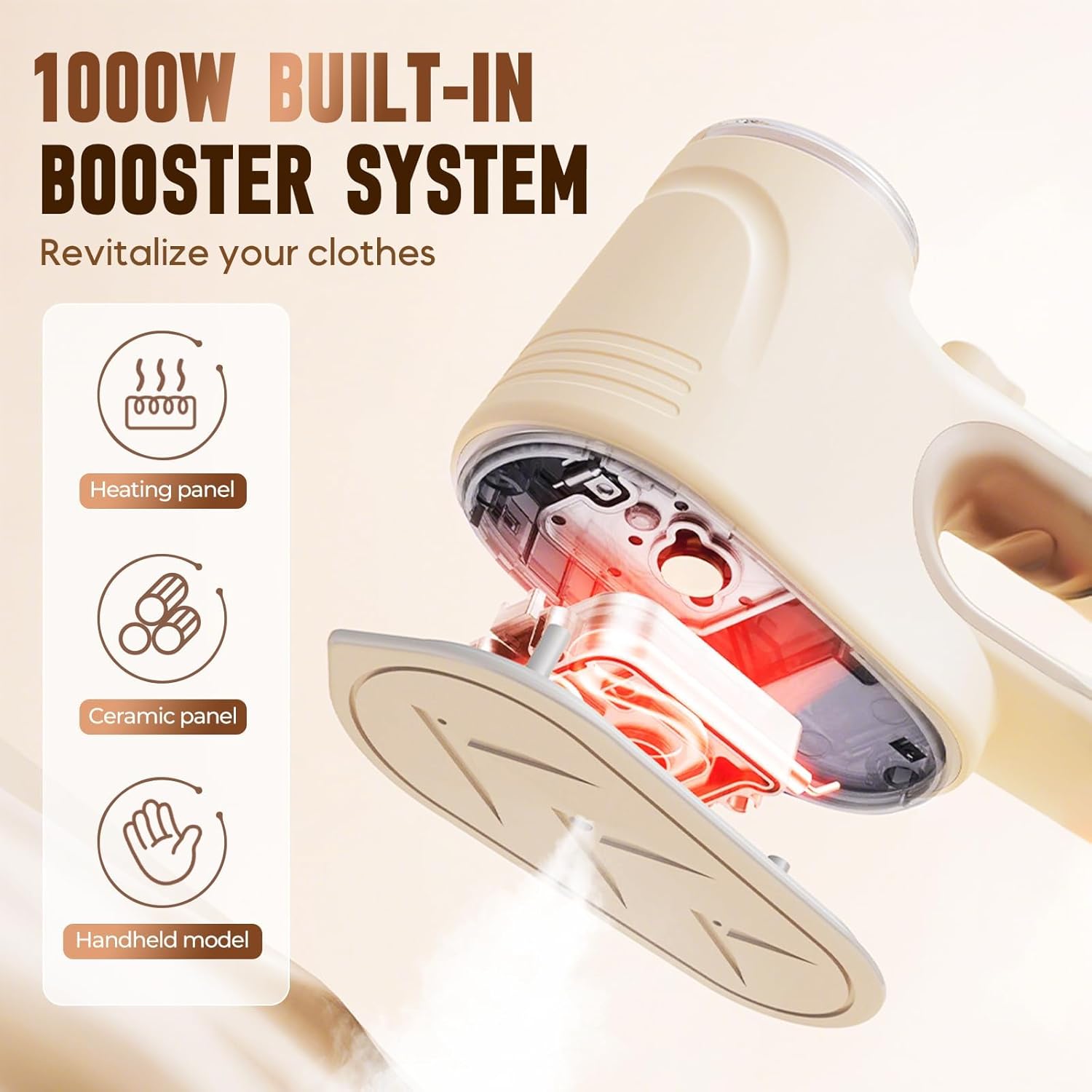 Portable Cordless Clothes Steamer Vacuum Steamer for Clothes Handheld Garment Wrinkle Remover