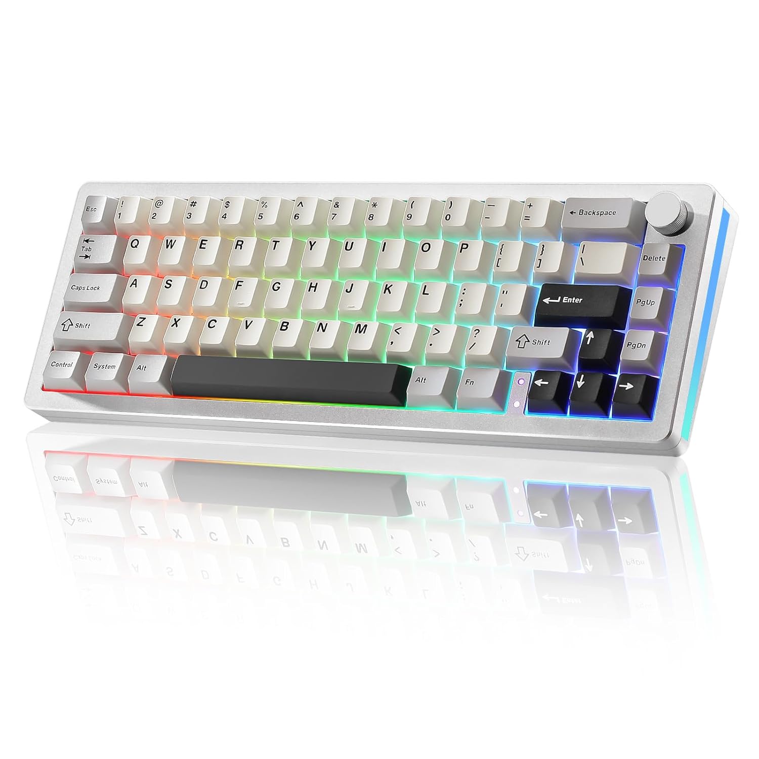 YUNZII AL66 Wireless Mechanical Keyboard Full Aluminum CNC 65 Knob Control Bluetooth 2 4G Wired Hot Swappable Pre-lubed