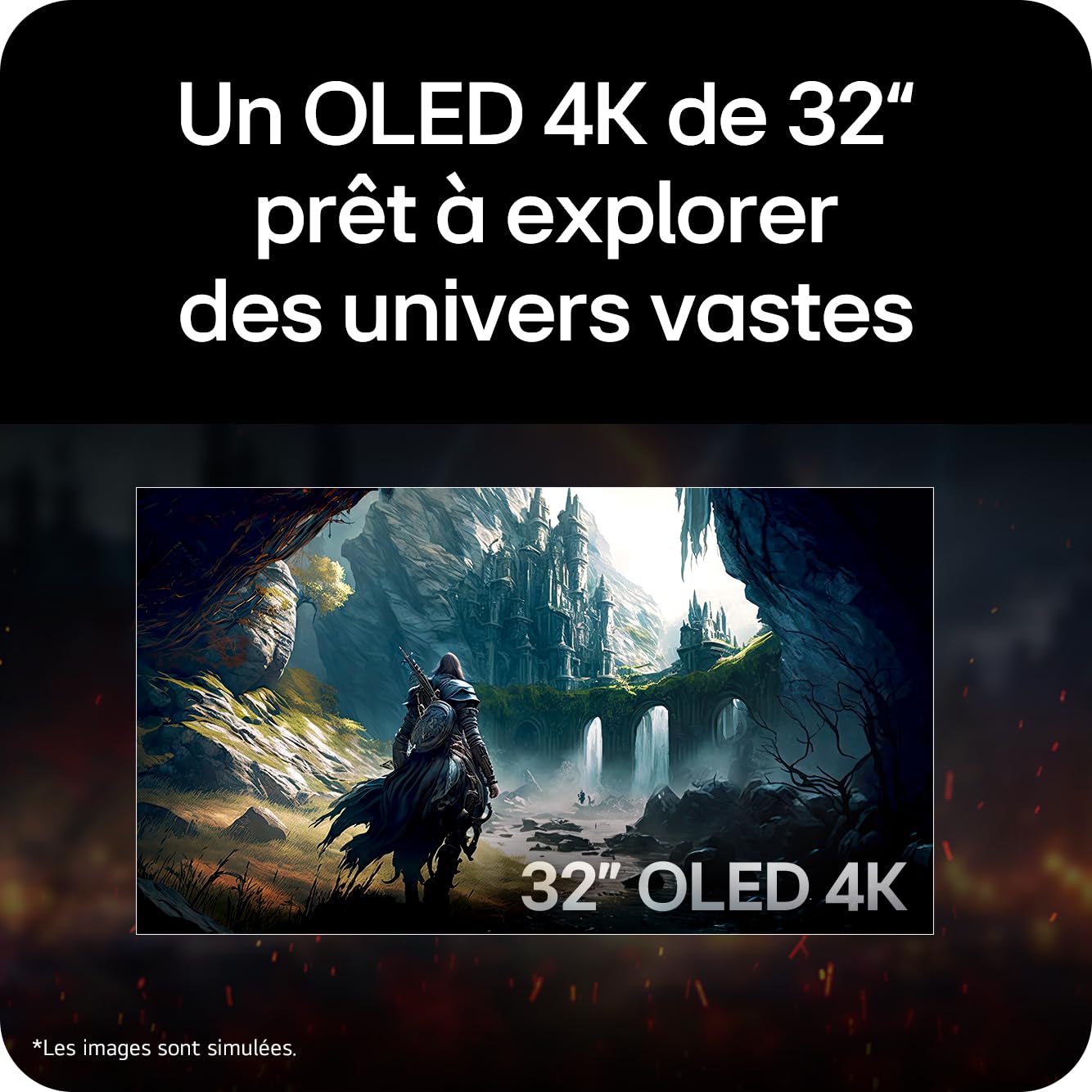 LG Ultragear™ 32GX870A-B.AEU Ecran PC Gaming 32" - Dalle OLED résolution 4K UHD (3840 x 2160), 0,03ms 240Hz, DisplayHDR™400 True Black, DCI-P3 98.5% (CIE1976), FreeSync Premium Pro, G-Sync Compatible