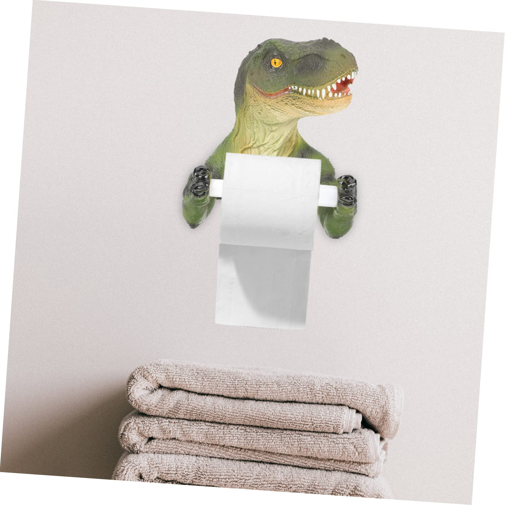HEMOTON Porte-Rouleau Distributeur de lingettes pour bébé Porte-Serviettes en Papier Dinosaure Distributeur de Papier hygiénique Support de Papier Toilette Support de Papier d'hôtel Ménage
