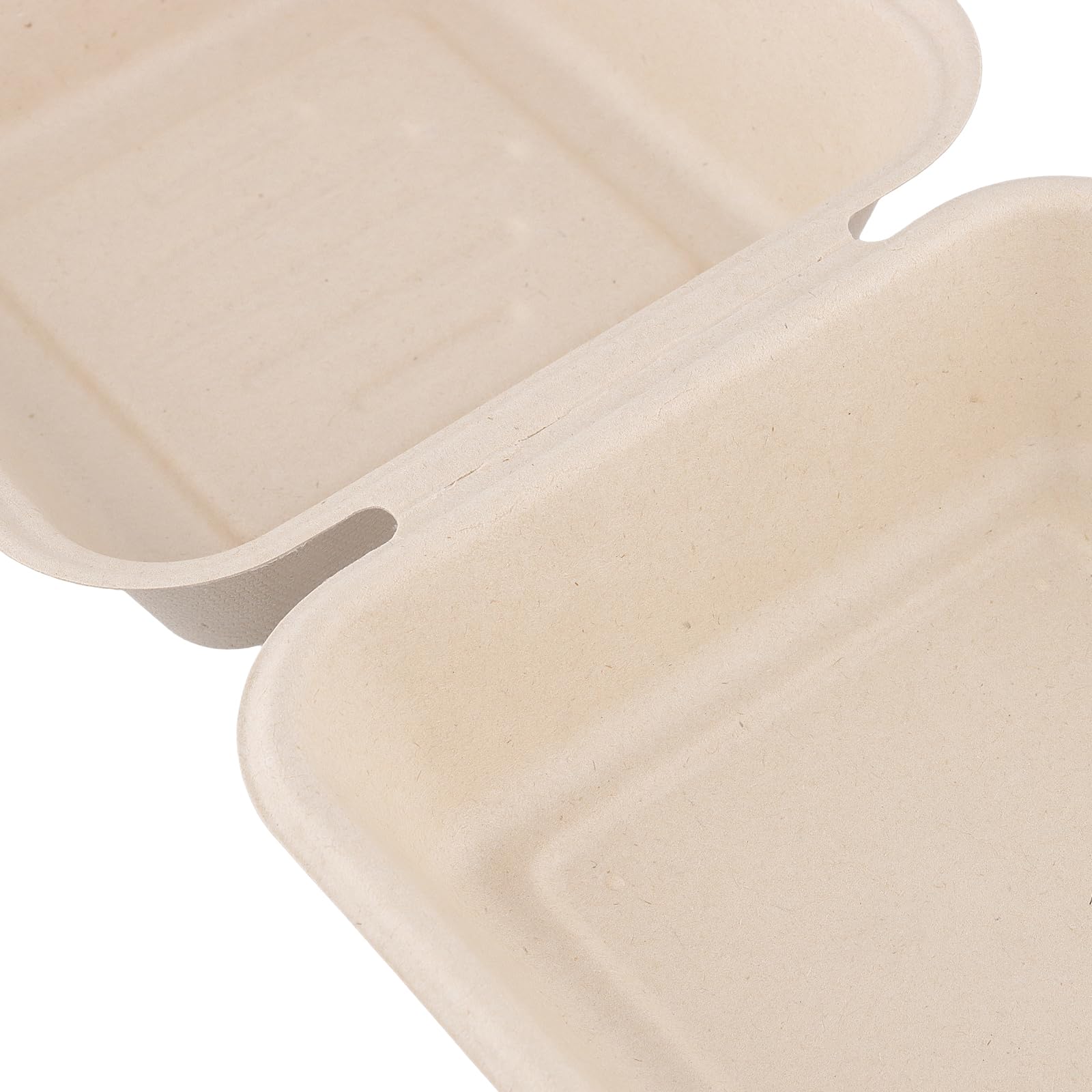 75 Stück Einweg Burger Box 15x15 cm, Pappe Hamburger Box To Go mit Klappdeckel, Pommesbox To Go Foodbox aus Bagasse für Burger Verpackung Take Away