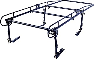 1000LBS Adjustable Truck Contractors Rack Ladder Pickup Kayak Lumber Rack Side Bar Long Cab,Universal Truck Bed Rack Contractor Ladder Pickup Lumber Utility Kayak Full Size Rack 58"(W) x138(L) x33(H)