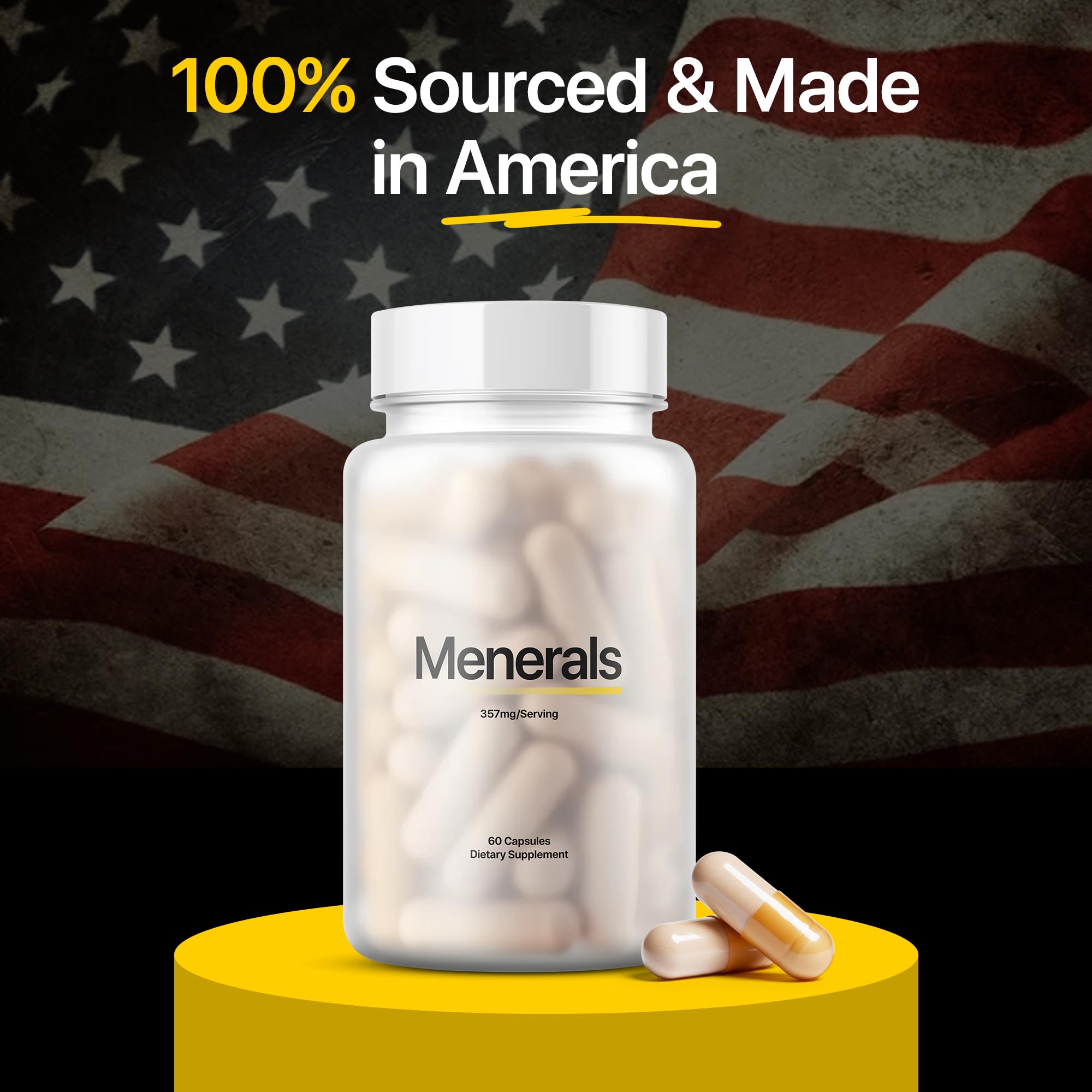 Menerals Testosterone Booster, Mineral Supplement with Fulvic Acid, 60 Ct — Amazon image 8