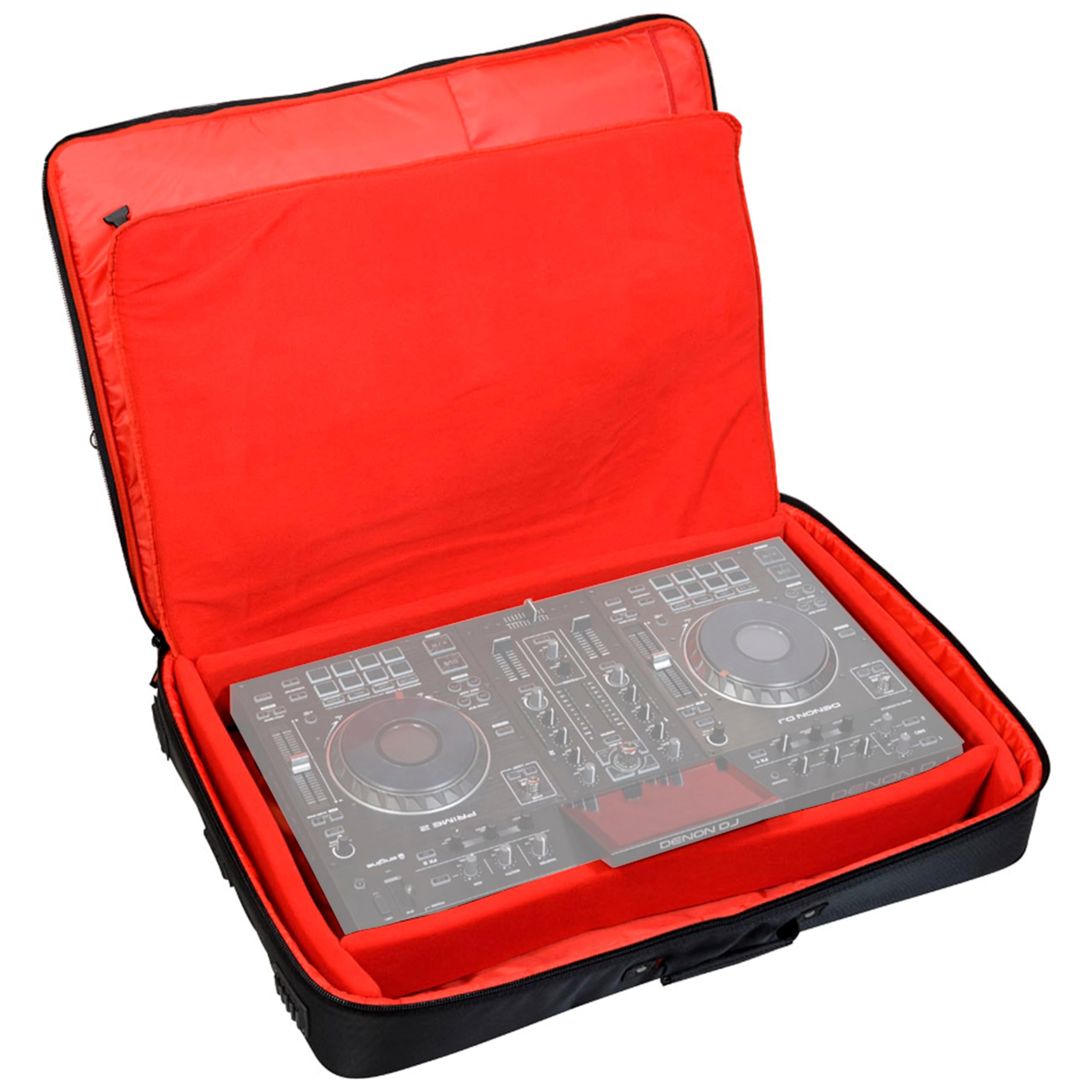 Sac à Dos Noir imperméable DJBag K-Max Plus MK2 - Le Compagnon Incontournable du DJ Moderne, C Intérieur Rouge, Sortie USB Externe