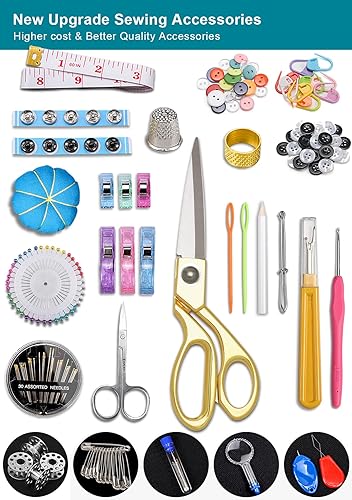 Miniatura 4 de Cebelo Kit de costura grande para adultos: 232 piezas de suministros de costura para reparación manual de ropa, reparación de emergencia