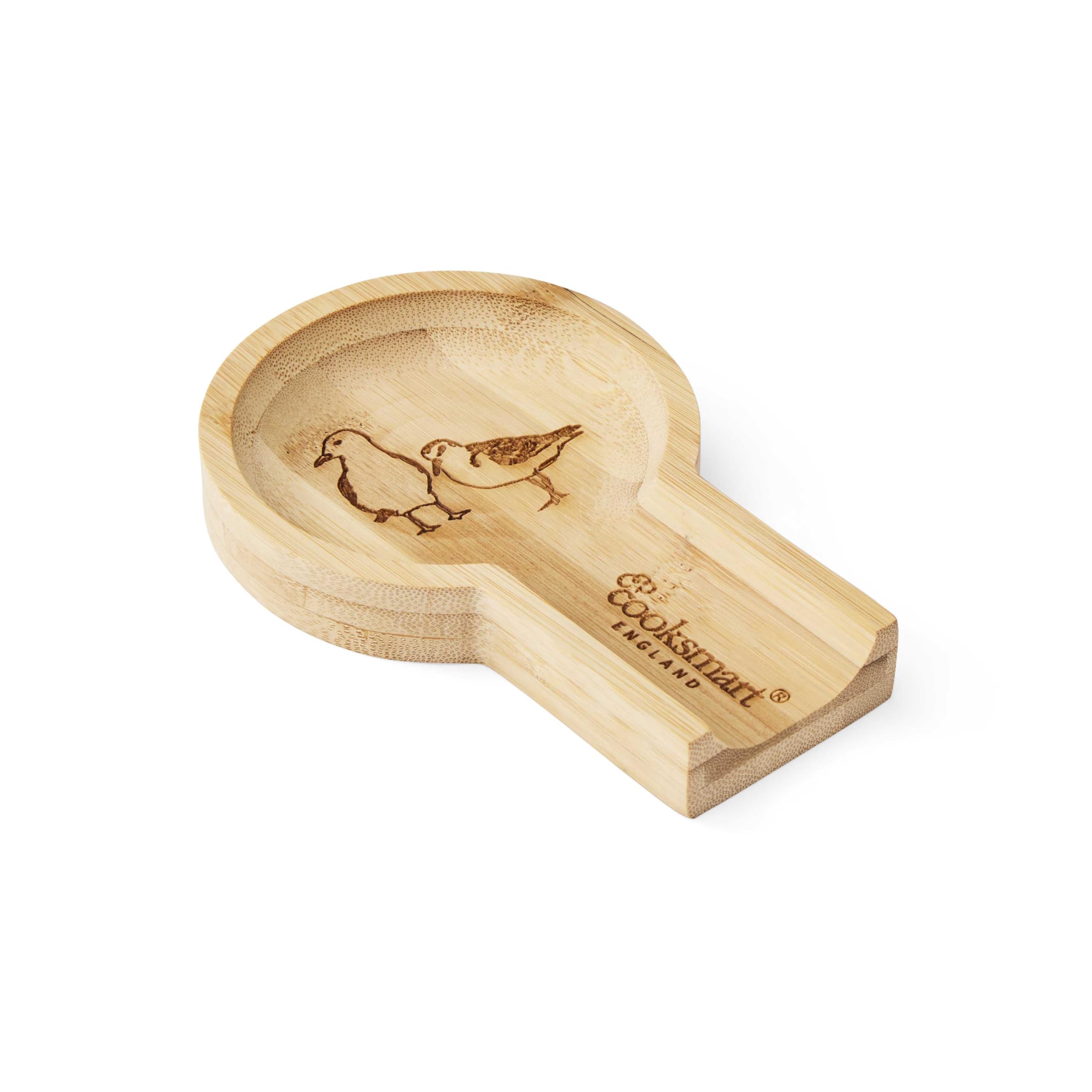 Cooksmart British Designed Spoon Rest | Spoon Rests for All Type of Spoons | Kitchen Spoon Rest for All Types of Kitchens - Coastal Birds