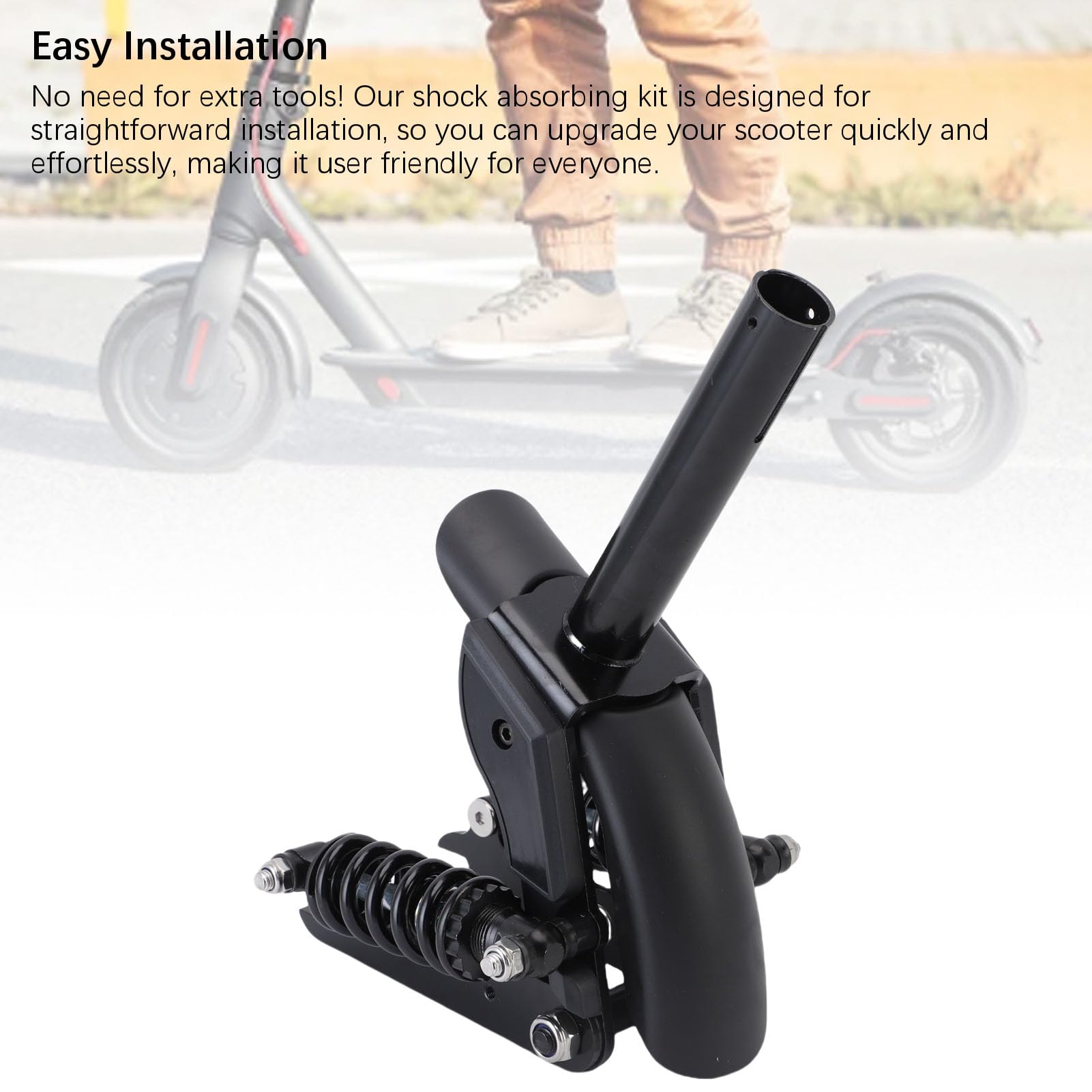 Buachois Kit Suspension Arrière Trottinette Électrique, Amortisseur Arrière Alliage Aluminium Amélioration Confort Installation Facile pour M365 Pro