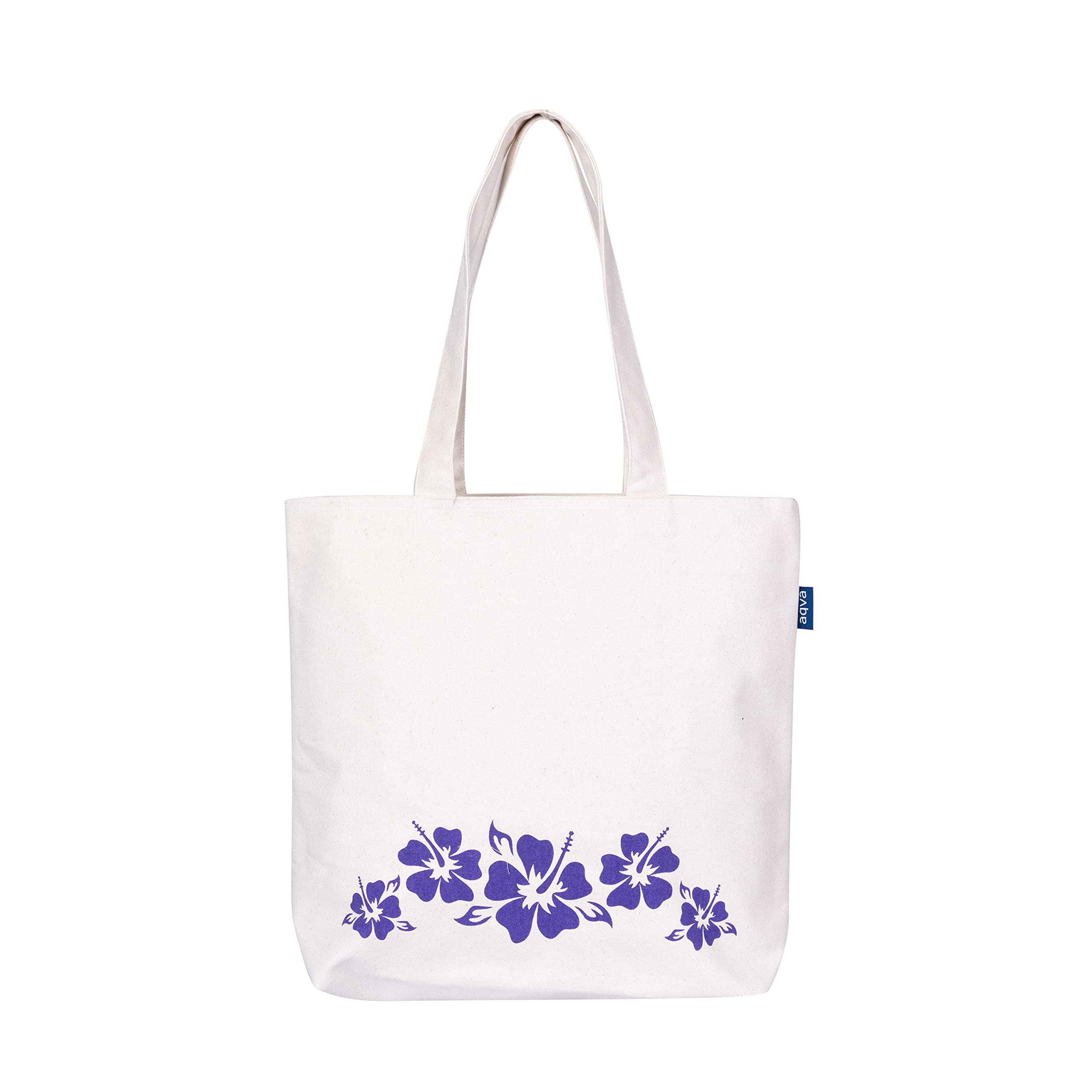 AQVA Printed Cotton Canvas Tote Bag for Women & College Girls | Trendy Stylish Multipurpose Handbag with Zipper | Shoulder Bag for Shopping, Beach, Travel, Work with Inside Pockets (Flower) (B0BRNJQM34) Amazon Price History, Amazon Price Tracker