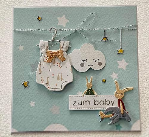 Miniatura 4 de Delantal de bebé, marco de corte de metal, delantal de estrella y luna, falda para colgar troquelados, troqueles de corte DIY Scrapbooking Artist