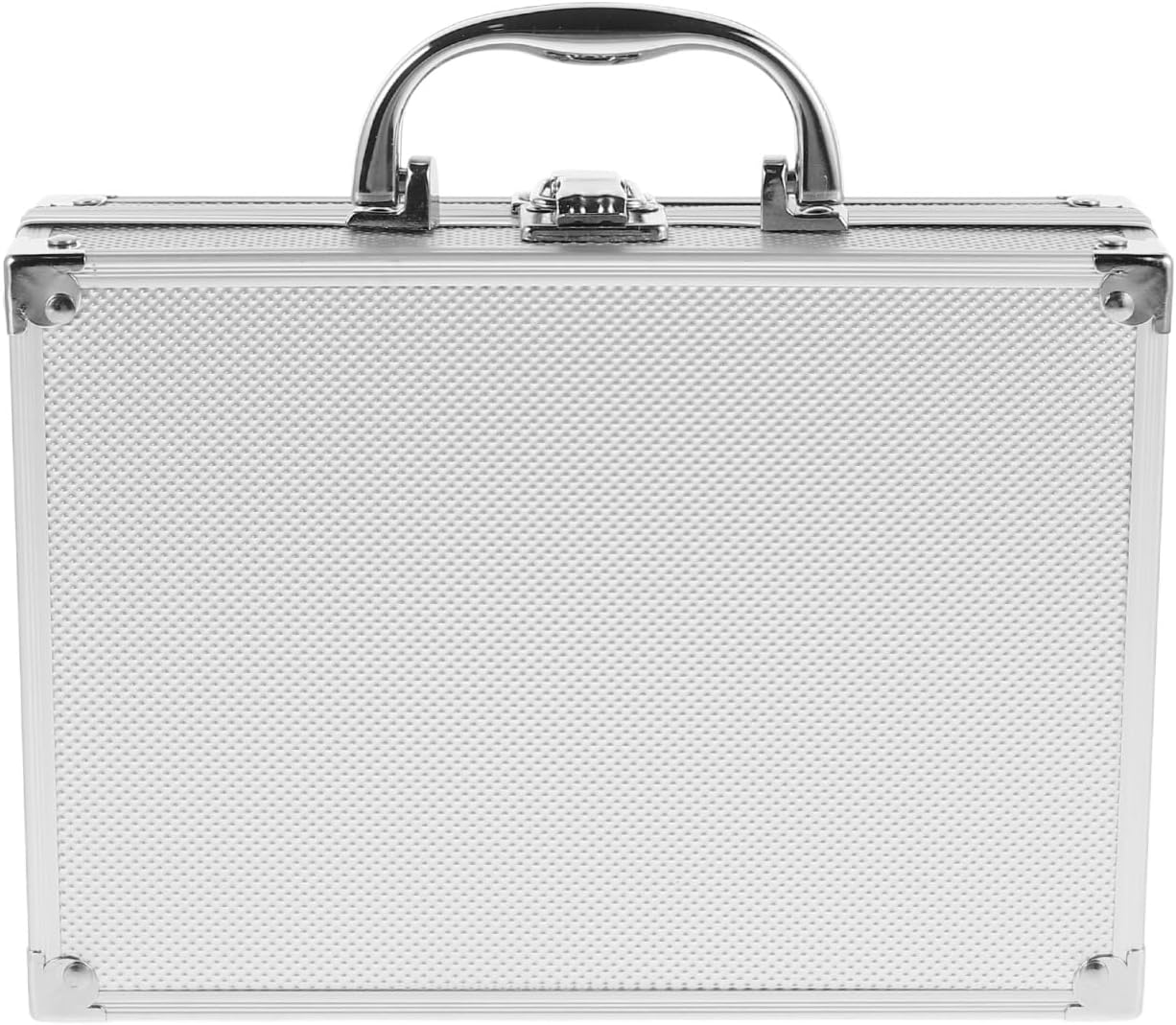 jojofuny Aluminum Alloy Tool Box with Flashlight Portable Lightweight Lockable Storage Case for Car Tools Crafts Organizer 9.05X6.41X2.36 Inches