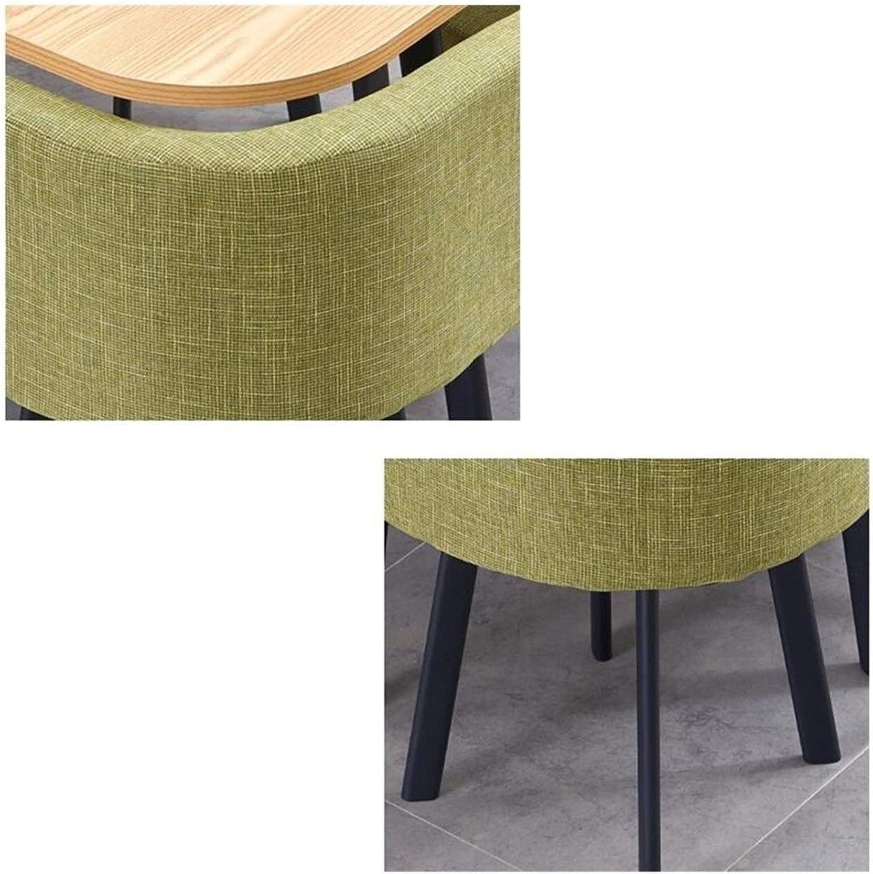 Simple Table and Chair Modern Design Leisure Table Marble Round Table Simple Style Home Balcony Living Room Bedroom Office Reception Desk and Chair Set 1 Table and 4 C (A)