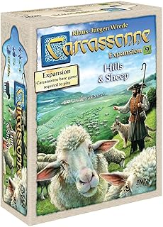 Carcassonne Hills & Sheep Board Game Expansion - Manage Flocks, Cultivate Vineyards, and Craft Hills! Strategy Game for Kids and Adults, Ages 7+, 2-6 Players, 45 Minute Playtime, Made by Z-Man Games