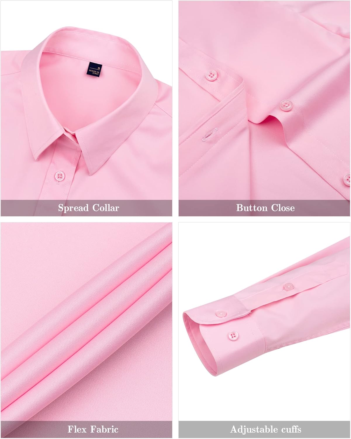 J.VER Womens Dress Shirts Long Sleeve Button Down Shirt Wrinkle-Free Business Casual Blouse Office Work Tops - Image 4