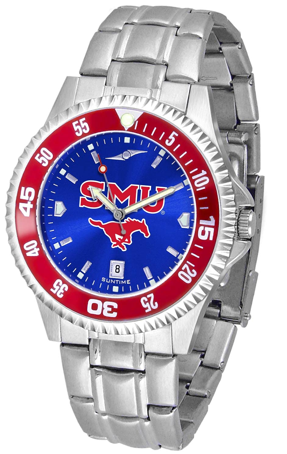 SunTime Men's Competitor 40mm Quartz Watch, 20mm Stainless Steel Strap, Team Color Dial and Bezel