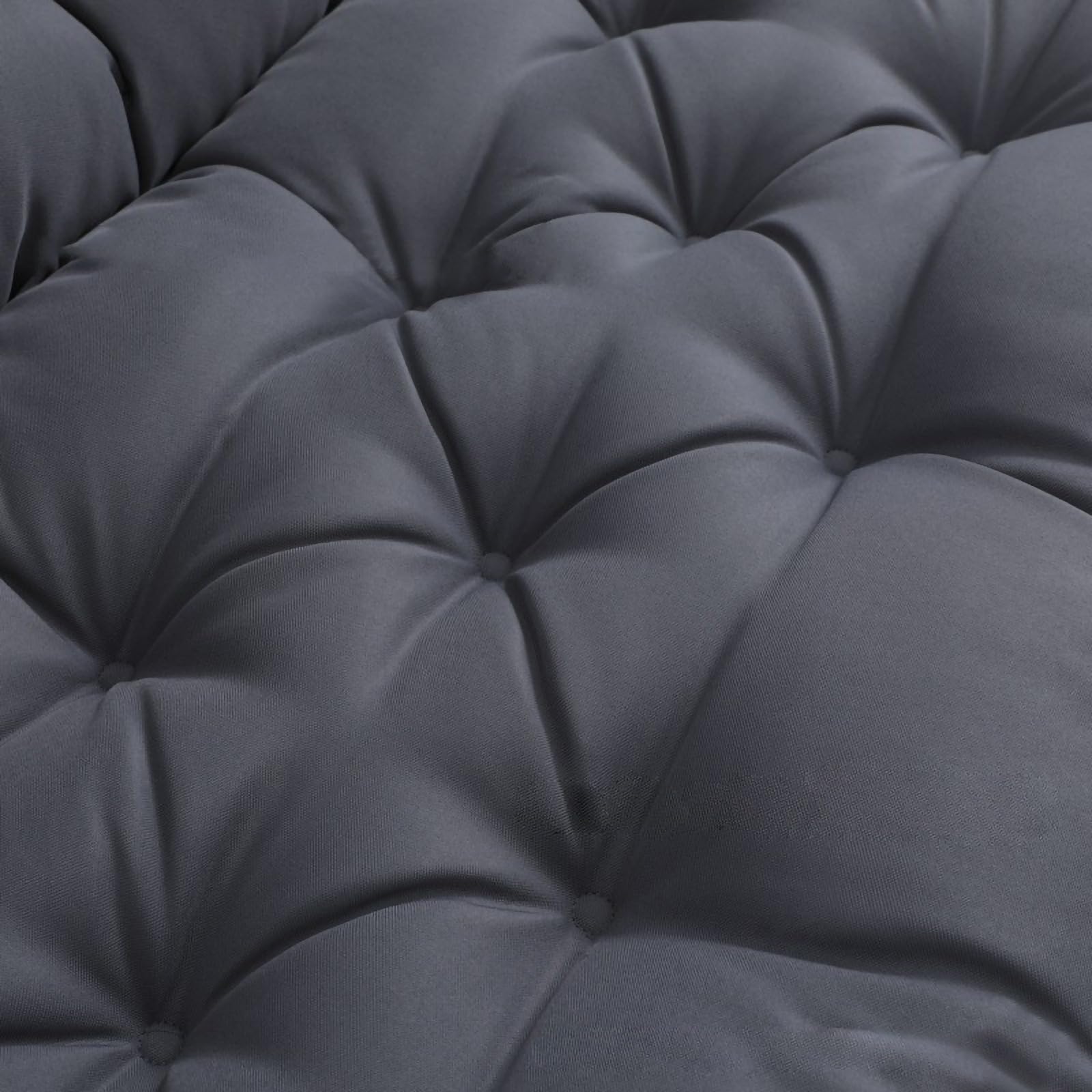 Ebeta Coussins pour bancs de Jardin, Coussin de Banc d'extérieur, Coussin de siège pour balancelle de Jardin, Coussin pour balancelle de Style Hollywood (Gris foncé, 120x50x50 cm)