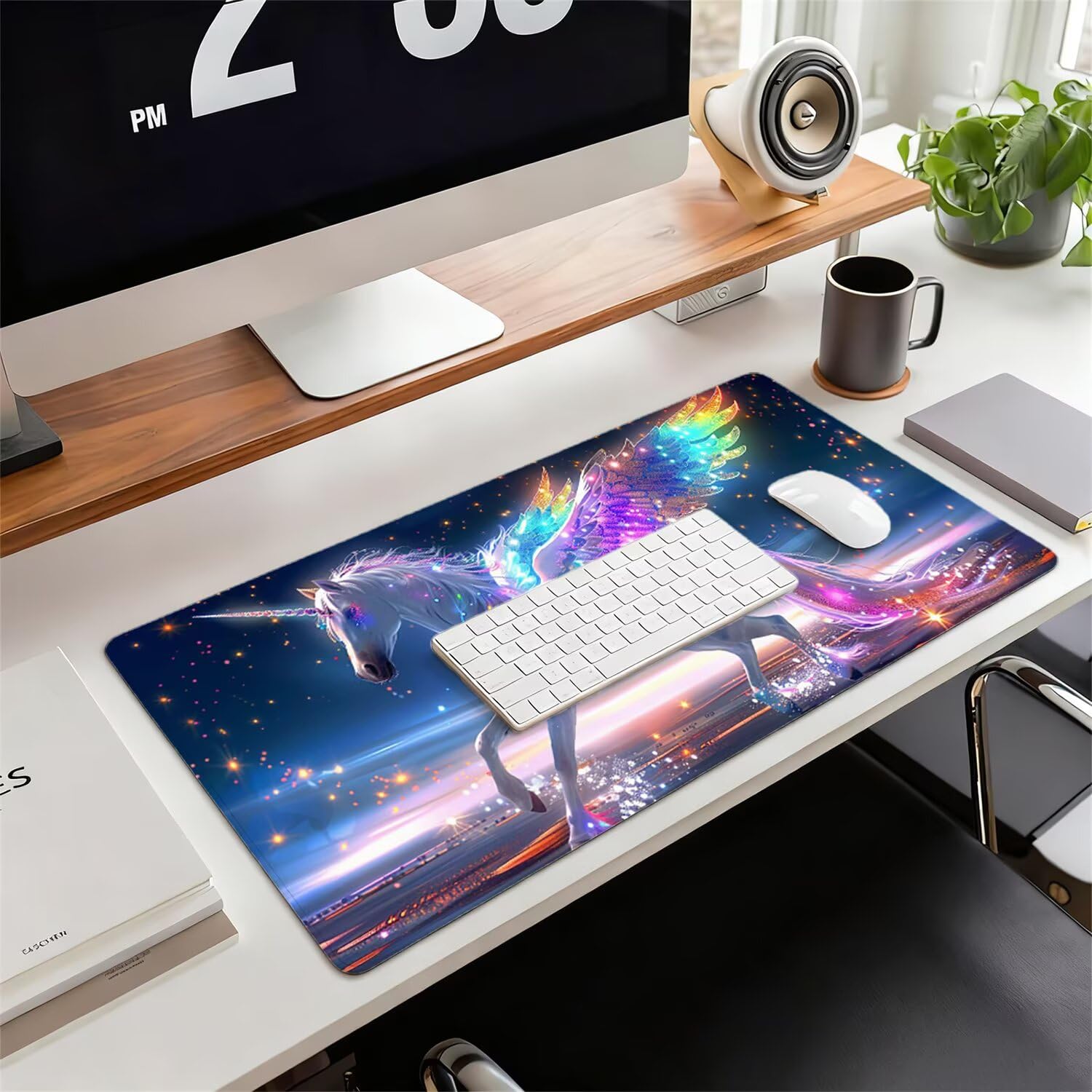 Podkładka pod mysz XXL koń 1200 x 600 x 3 mm antypoślizgowa gumowa podkładka pod mysz dla graczy precyzyjne skrzydło kompatybilna z wszystkimi myszami, miękka powłoka wodoodporna ochrona biurowa do