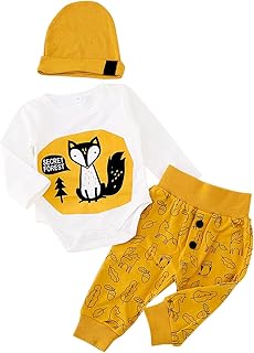 Godom Baby,Clothing,Baby Boys 0-24m,Outfits & Clothing Sets Baby Boy Clothes with Airplanes Toddler Kids Infant Newborn Baby Boys Girls Long Sleeve Letter Cute Cartoon Animals Romper Bodysuit Tops Pants Trousers Outfit Sweater Toddler Girl