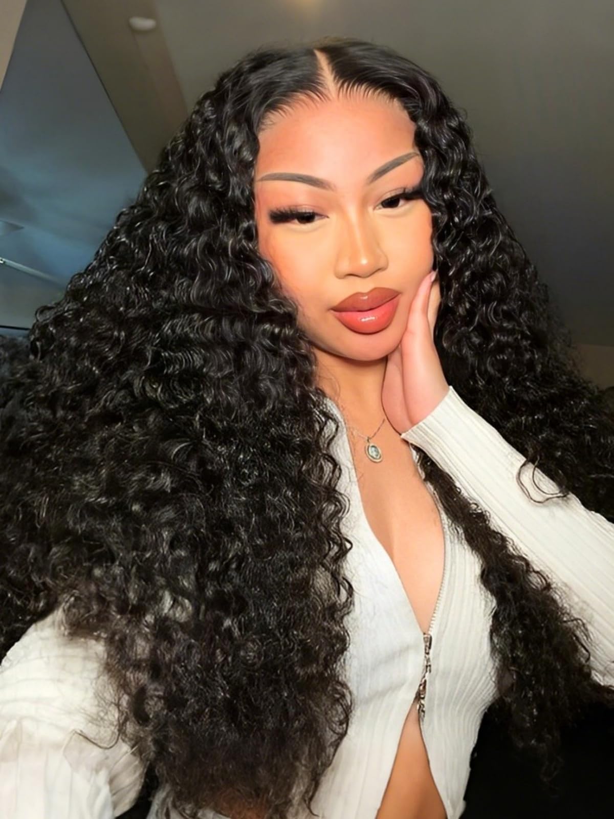 Ali Pearl Deep Wave Human Hair Wig 7x5 Pre Everything Glueless Wig 20 Inch Deep Wave 7x5 Wig 20 Inch
