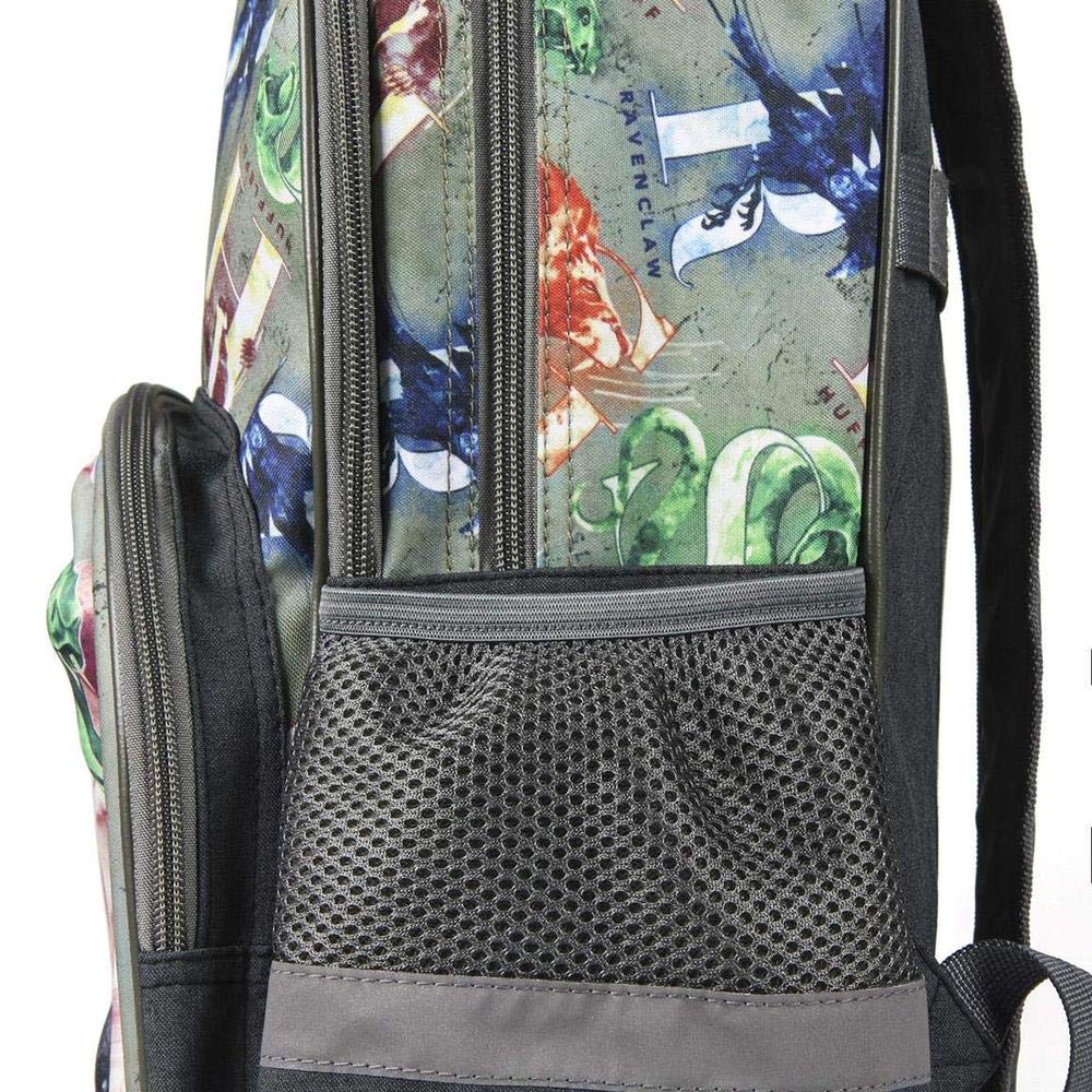 Artesania Cerda Mochila Escolar 3d Harry Potter Hogwarts Zaino, 41 cm, Grigio (Gris)