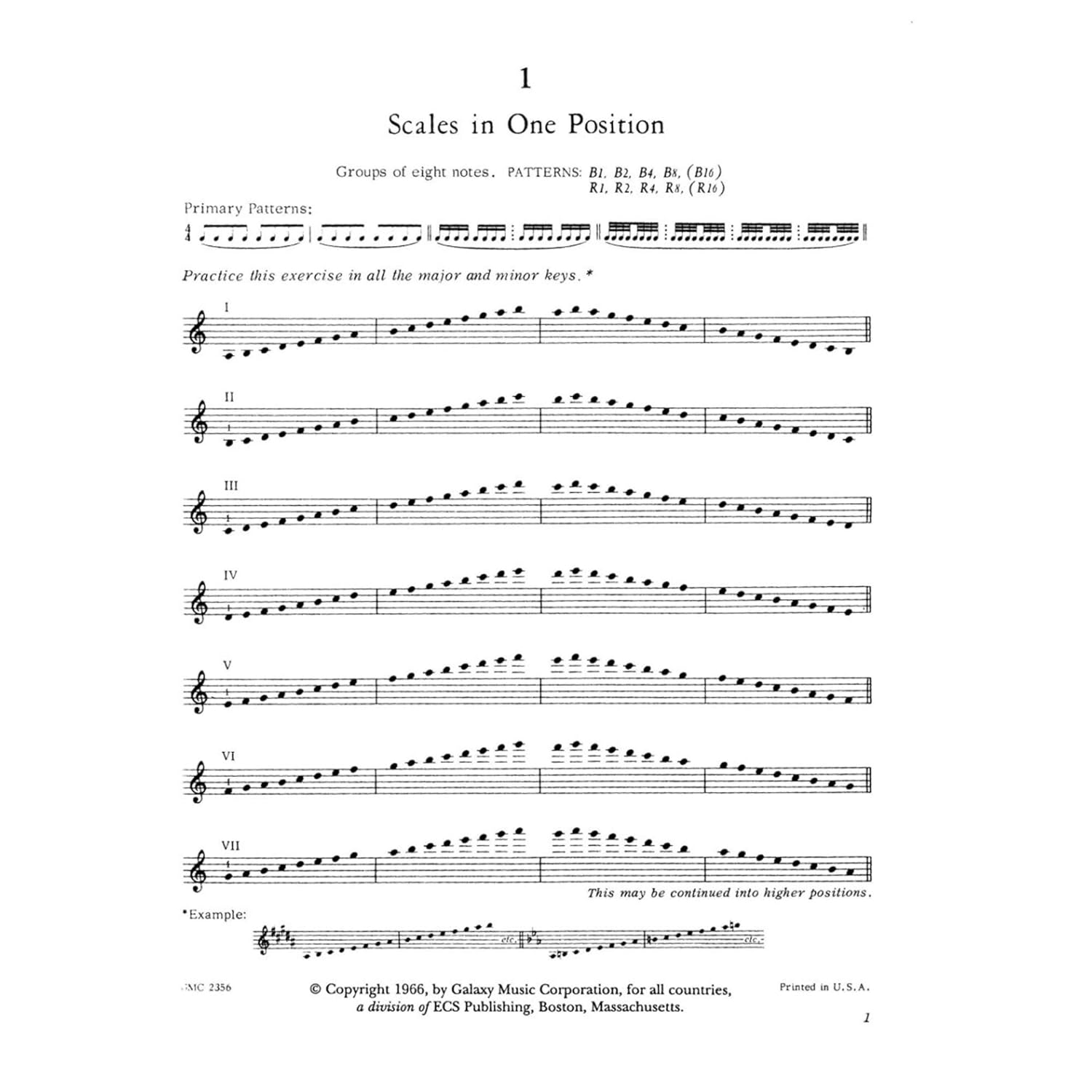 Galamian/Neumann - Contemporary Violin Technique, Book 1 - Galaxy Edition      Sheet music