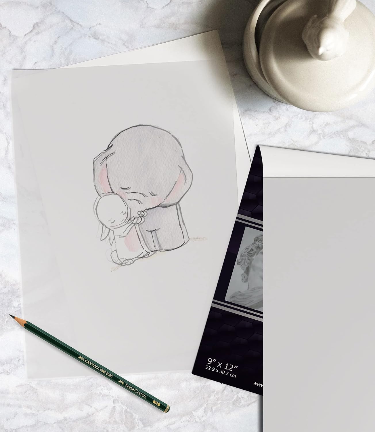 MyArtscape Tracing Paper Pad - 33lb - 9" x 12" - 150 Transparent Sheets - Artist Quality - High Transparency - Professional Art Supplies