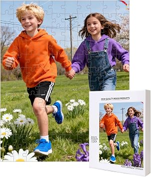 Custom Jigsaw Puzzles-Personalized Puzzles 120 Pieces from Photos.Customized Picture Puzzle for Adults& Kids,Pet,Wedding, Family,Birthday,Graduation,Gift,Memory Keepsake