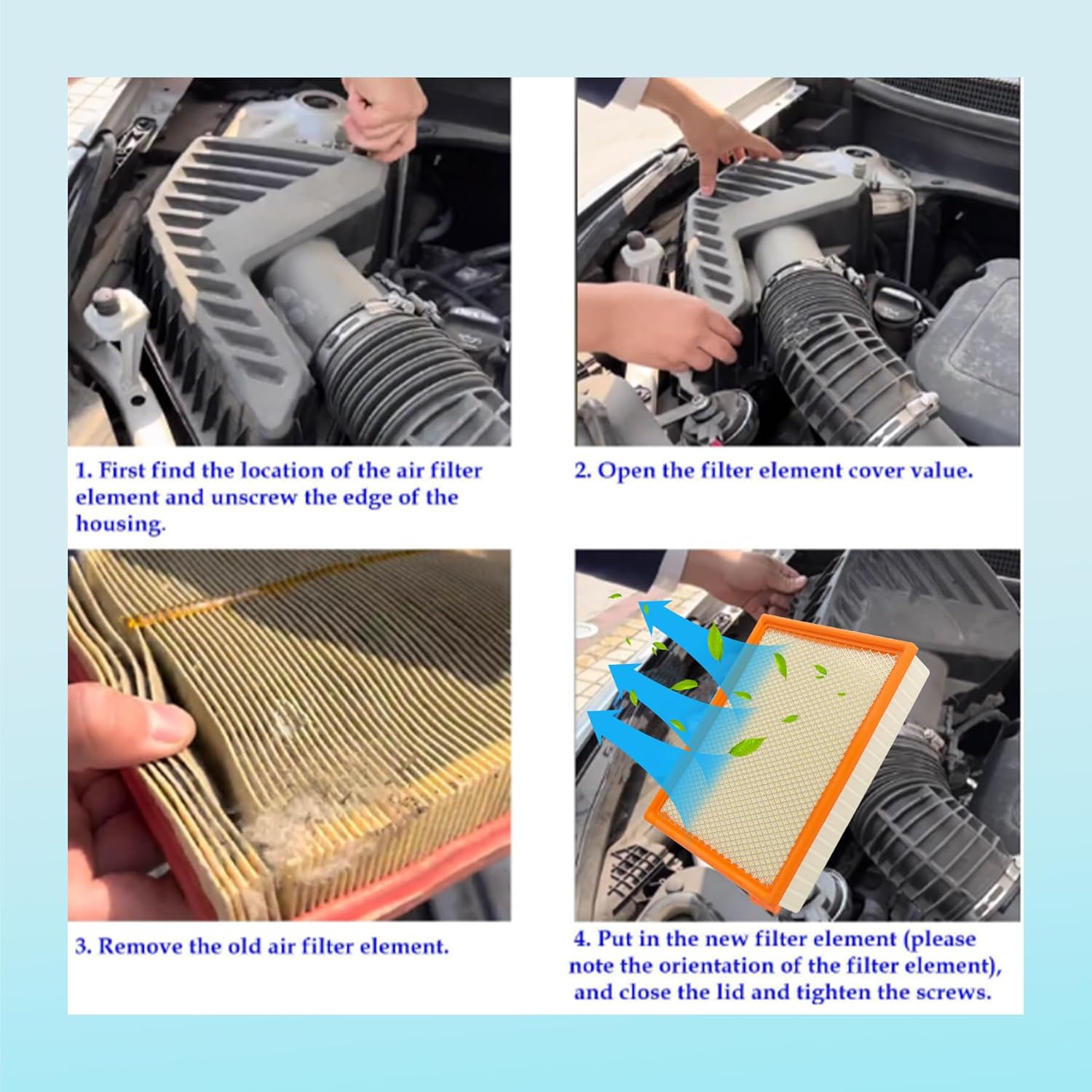 GP755 (CA8755A) Engine Air Filter Replace for Chevy Silverado Suburban Express Tahoe Avalanche,for GMC Sierra Yukon,for Cadillac Escalade(1999-2020) EAF027