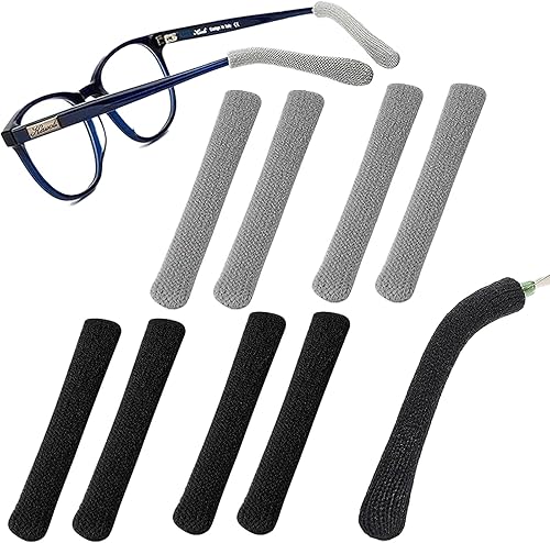 Cojín de oreja para gafas, tejido de algodón suave, almohadillas para orejas, agarre antideslizante, puntas de sien, retenedor de manga, para gafas,