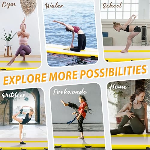 Miniatura 7 de Tuxedo Sailor Inflatable Gymnastics Mat with Electric Pump, Storage Bag, Repair KitAir Mat for Home Training, Cheerleading, Yoga