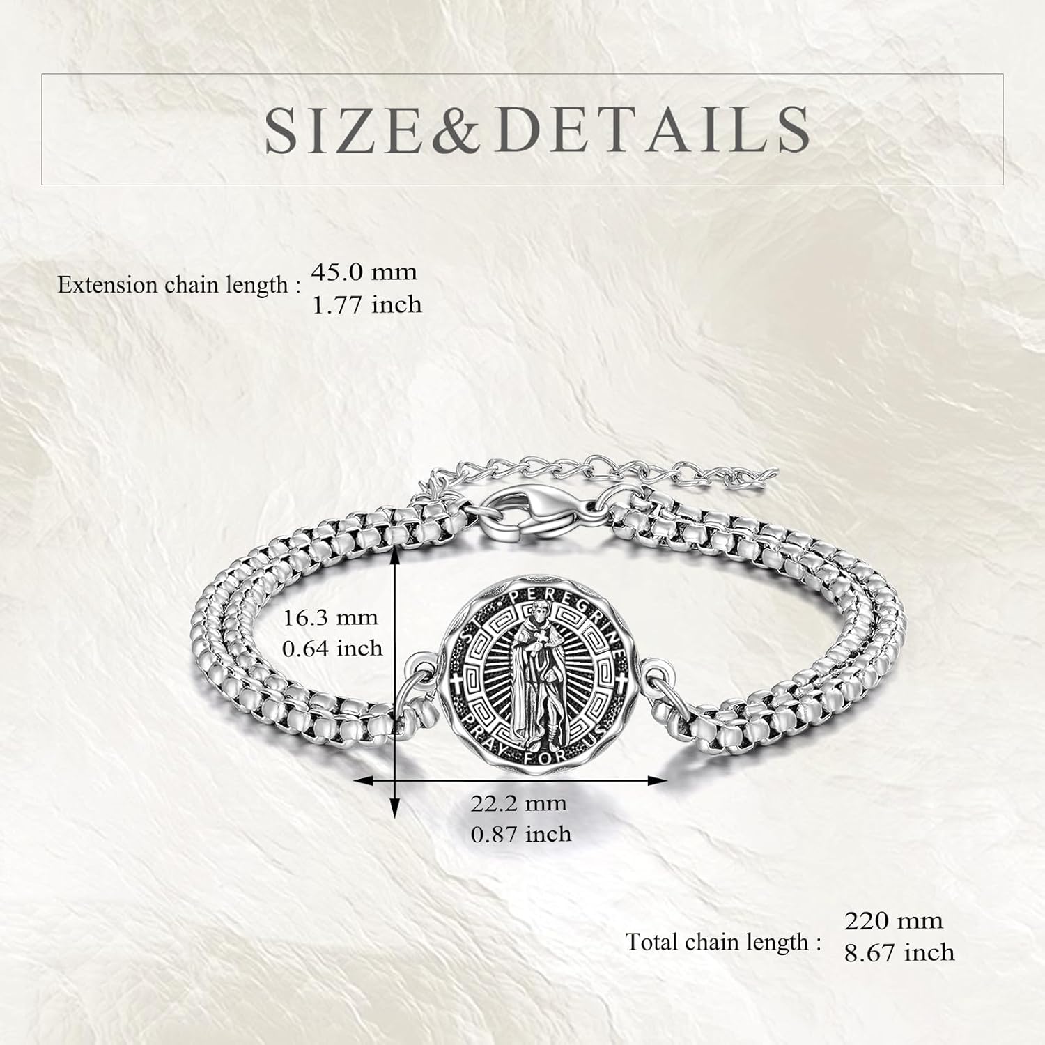 YFN Patron Saint Bracelet Sterling Silver Religious Protector Bracelet Jewelry Gift for Women Men - Image 4