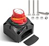 RED WOLF On-Off Battery Switch DC 12V-48V 275A, Heavy Duty Marine Power Cut Master Disconnect Isolator, Ignition Protected for Automotive RV Marine Kill