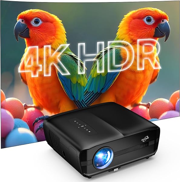 Daytime Projector 4K with Google TV [Home Theater Karaoke] 2026 Upgraded 2500 ANSI HDR10 Smart Video Projectors with WiFi Bluetooth TOF Auto Focus HDMI ARC 2.1 DB Audio for Movie Gaming Golf Simulator