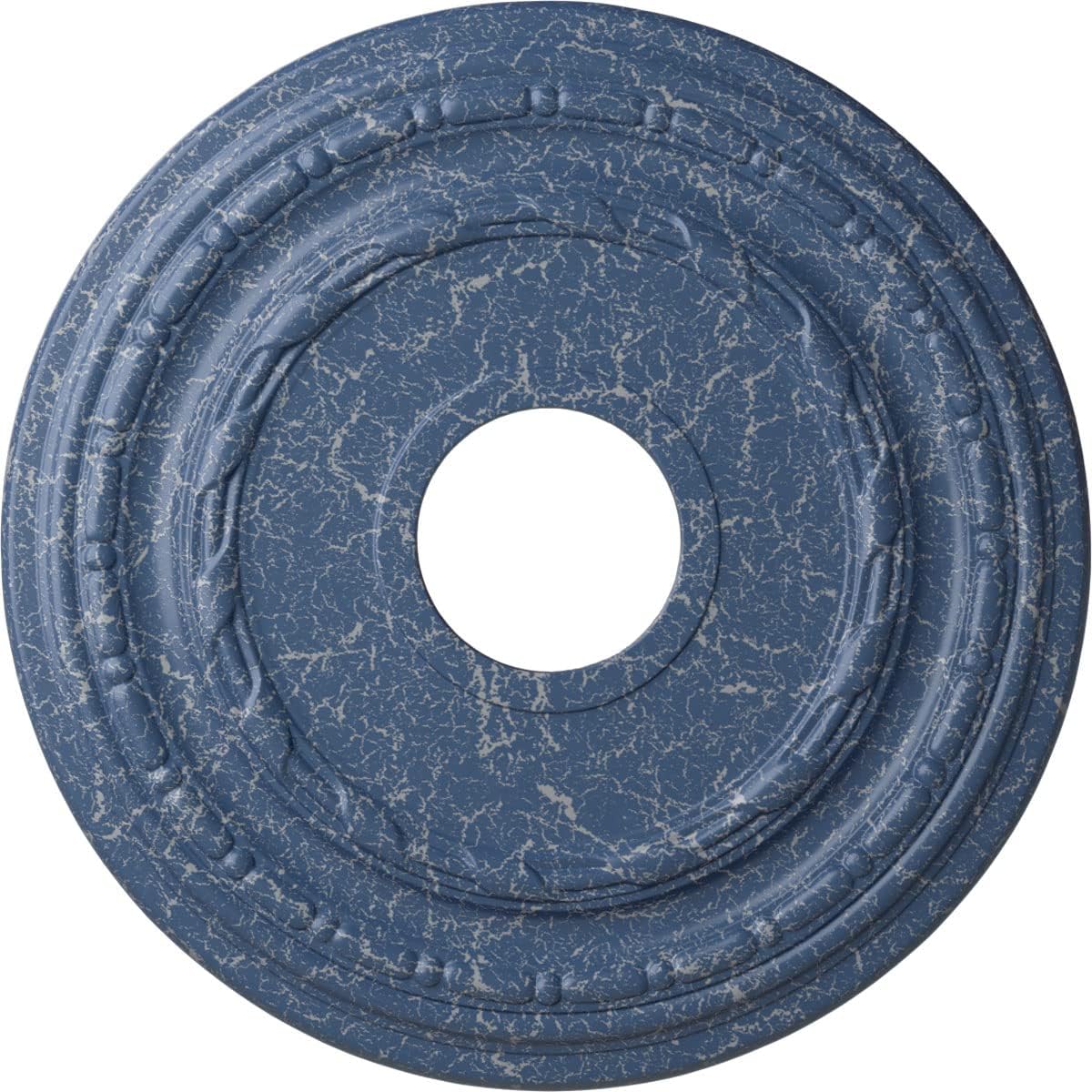 Ekena Millwork CM15DUAMC Dublin Hand-Painted Ceiling Medallion, Americana Crackle