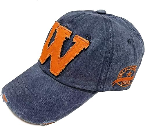 Gorra de béisbol unisex con letra W para exteriores, estilo vintage, de mezclilla lavada, sombrero de hockey y snapback para hombres y mujeres