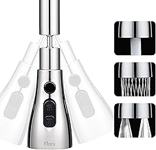 FIORA Tap Extension for Kitchen Sink | Kitchen Accessories Items for Home | 360-degree Flexible Rotation for Effective Cleaning | 3-Flow Modes | 1-Year Limited Warranty