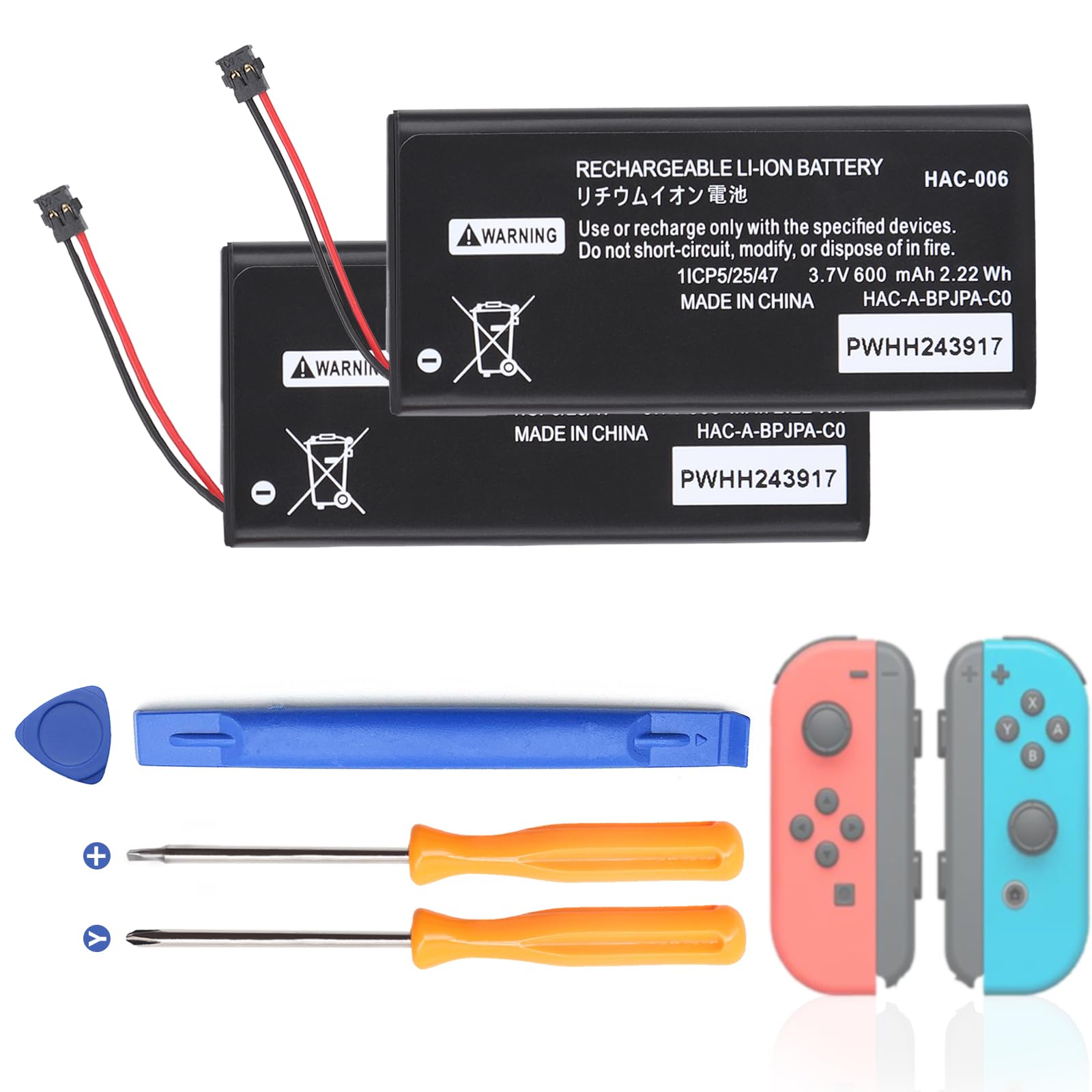 Amazon.com: oliadeo HAC-006 Battery for Switch Joycon Controller