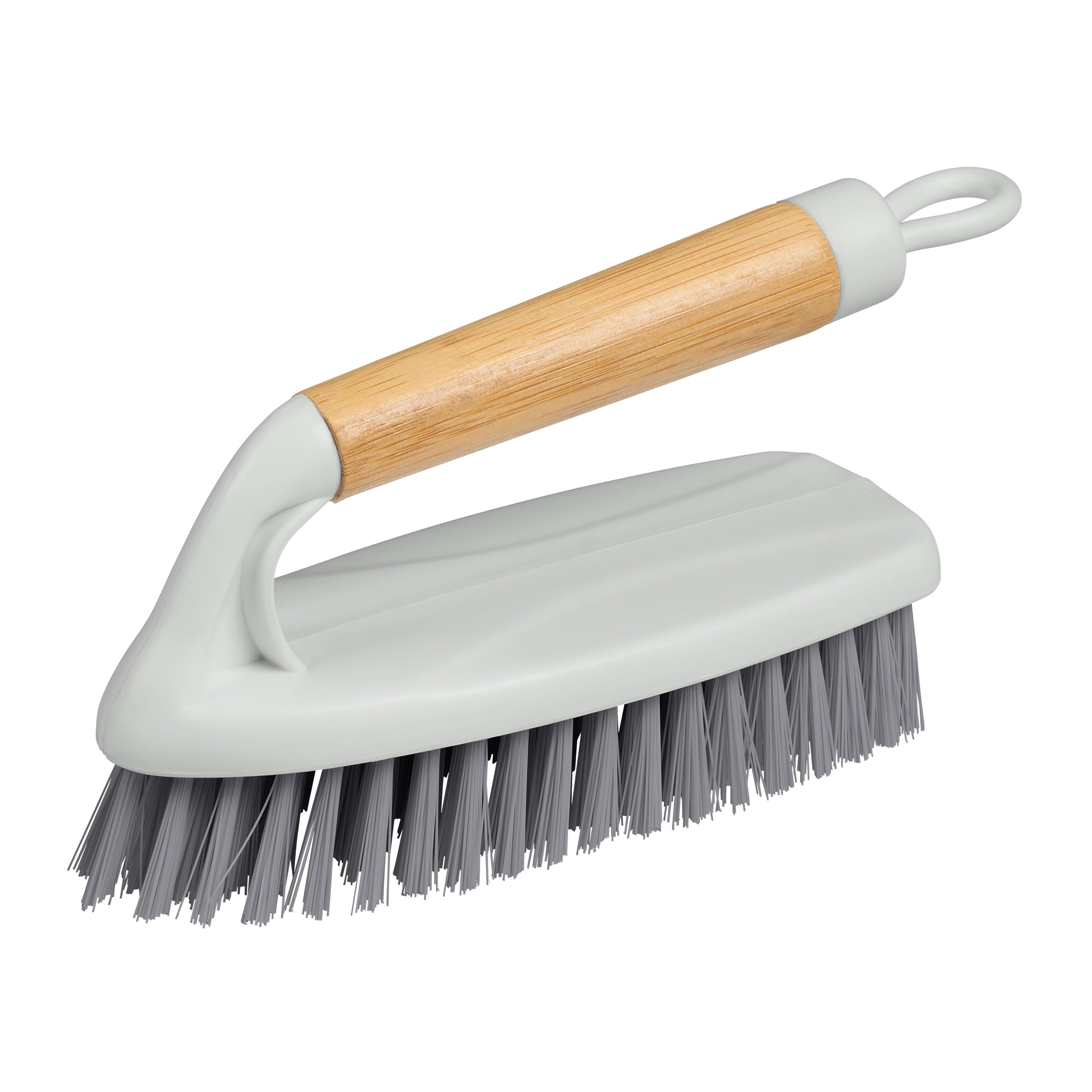 Elliott Heavy-Duty Scrubbing Brush, Ergonomic Iron-Shape Handle, Stiff Bristles for Tiles, Grout, Tubs, Sinks & Floors