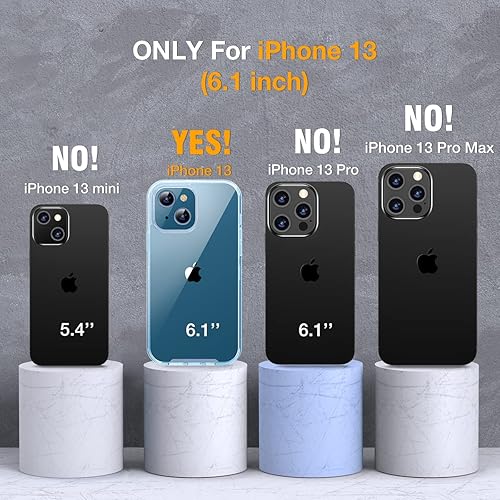 Miniatura 7 de Miracase Funda de cristal para iPhone 13 de 6.1 pulgadas, 2023 mejorada con protector de pantalla de vidrio templado 9H integrado para iPhone 13,