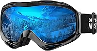 Vista 10 de OutdoorMaster OTG Gafas de esquí – Gafas sobre lentes para esquí y snowboard para hombres, mujeres y jóvenes – 100% de protección UV