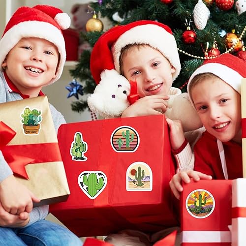 Miniatura 4 de 500 calcomanías autoadhesivas con diseño de cactus estético para Navidad, Halloween, fiestas, para niños, adolescentes, niñas, niños, para álbumes