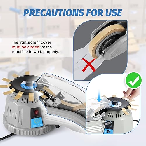 Miniatura 3 de Dispensador automático de cinta de disco rotativo, longitud de corte de 0.512-2.362 in, ancho de cinta de 0.118-0.984 in, suministros escolares de