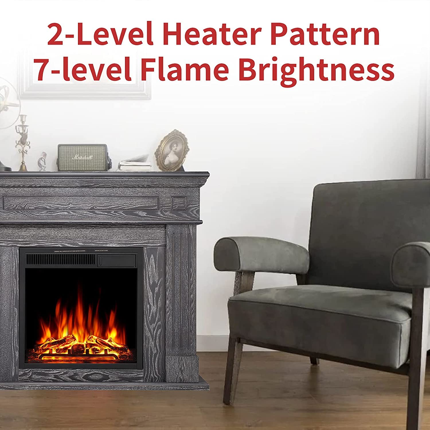 Amazon.com: Antarctic Star Wood Electric Fireplace with Mantle