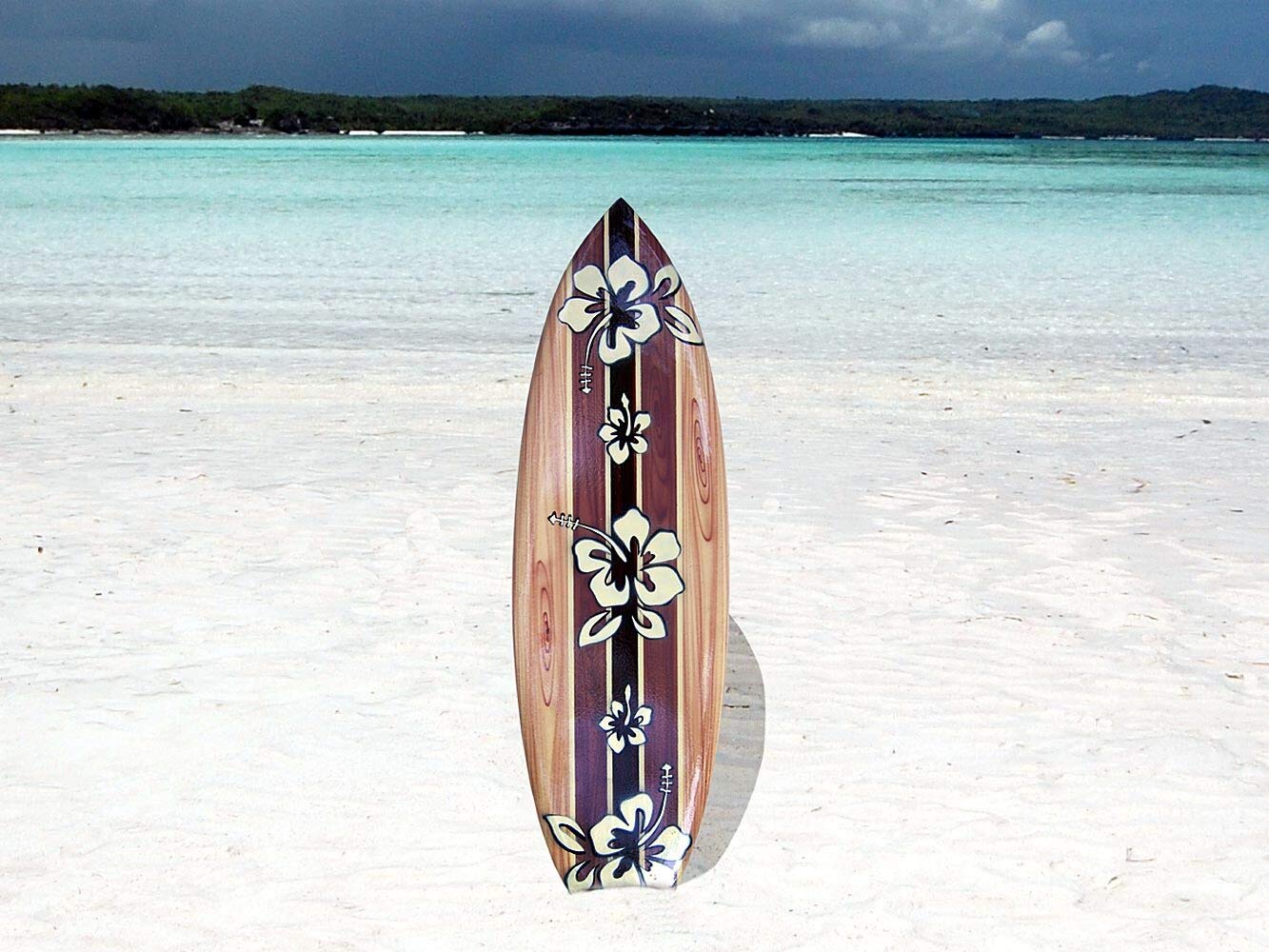 Planche de surf décorative en bois - 50,80 ou 100 cm - Design aérographe - Surf - Surf - FBA_1861 - 80 cm