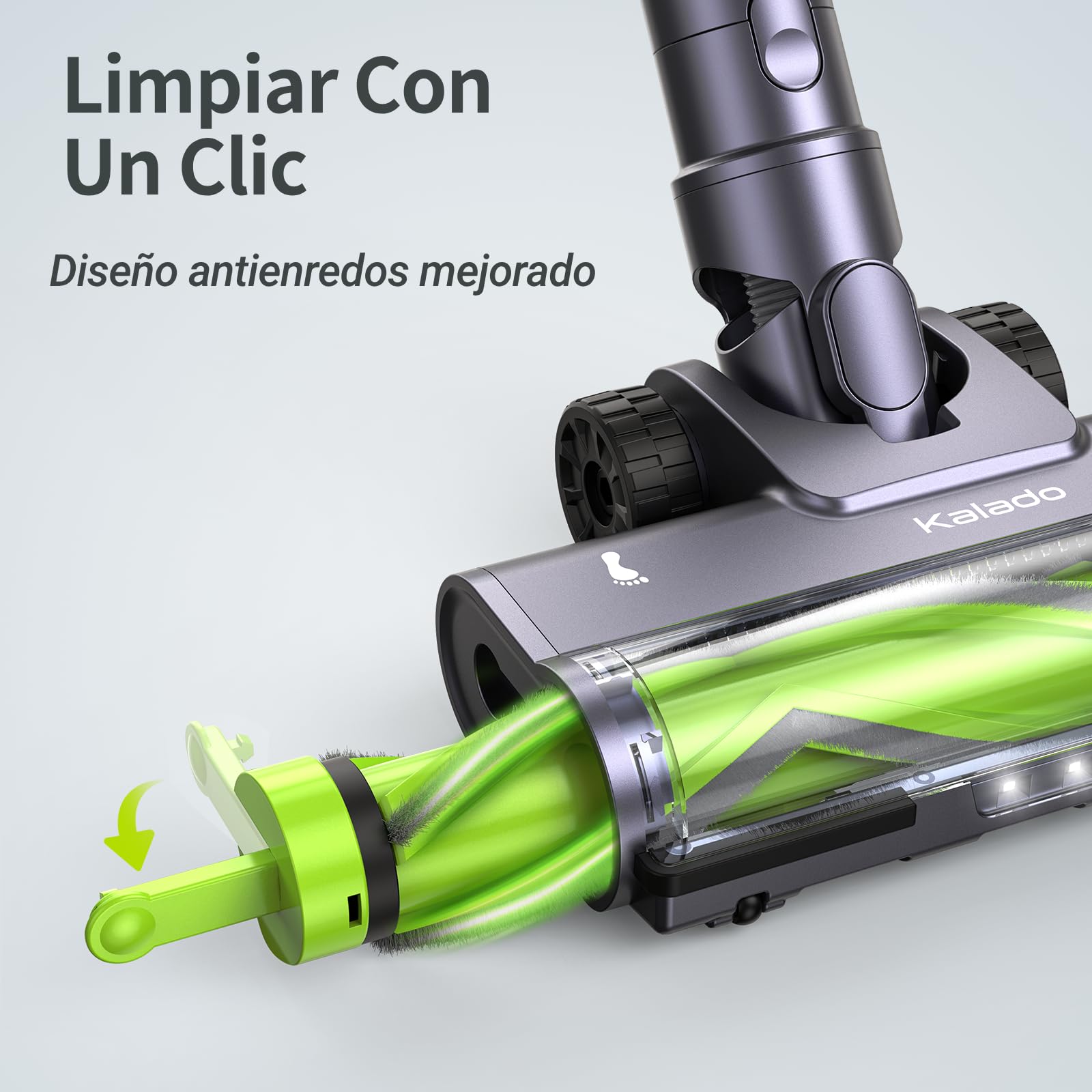 kalado KCV600 Aspiradora Escoba Sin Cable 33kpa/480w, 10 En 1 Aspiradora Sin Cable Potente 50 Mins, Anti-Enredos, Pantalla Táctil LED, Adecuada para Suelos/Alfombras/Pelos De Mascotas