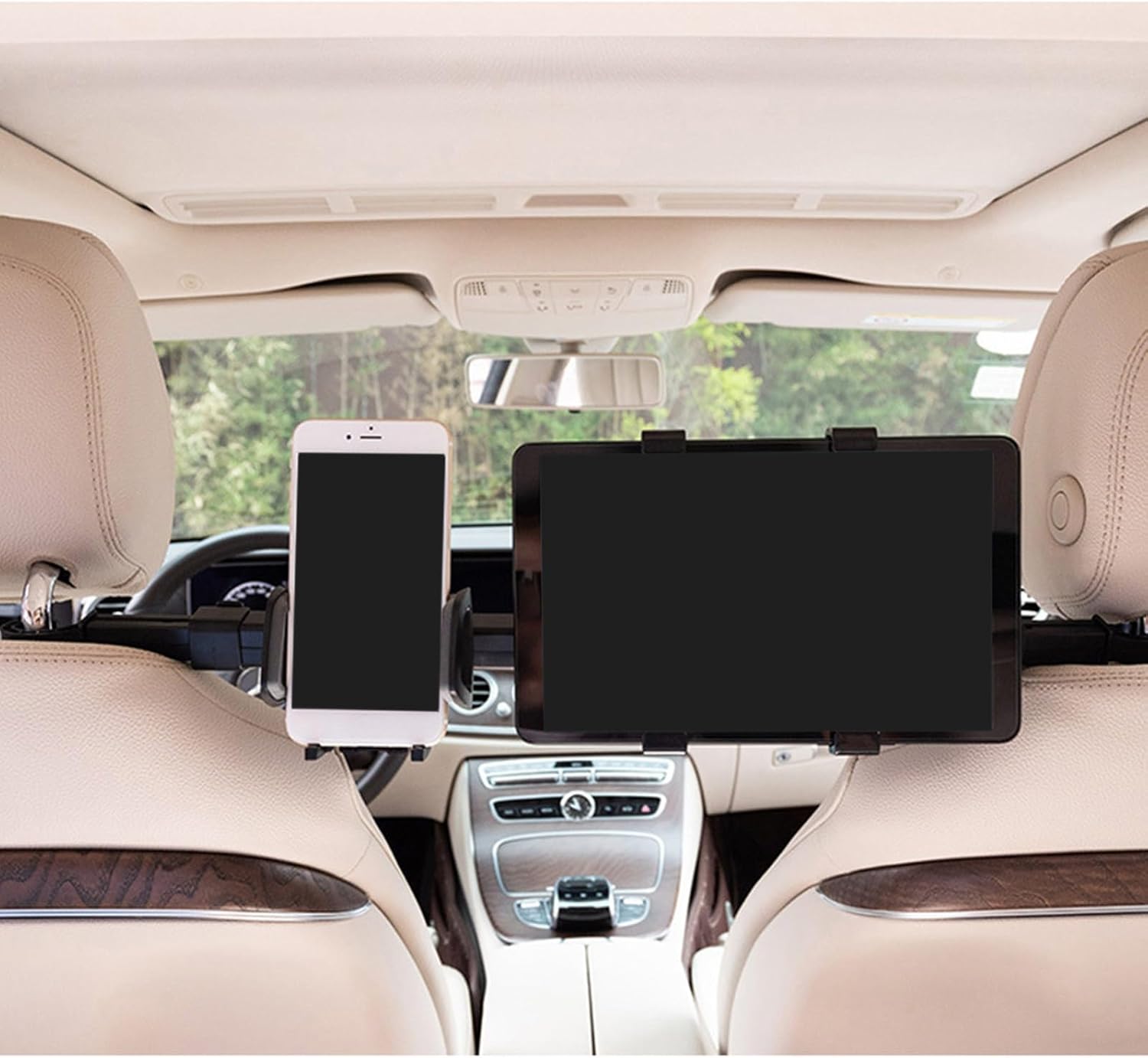 Durable Abs Car Phone/Tablet Bracket 53.5-72cm Fit 1 Mount for 3.5-6in Cell 7-10in Tablet Universal Car Holder Snap Button