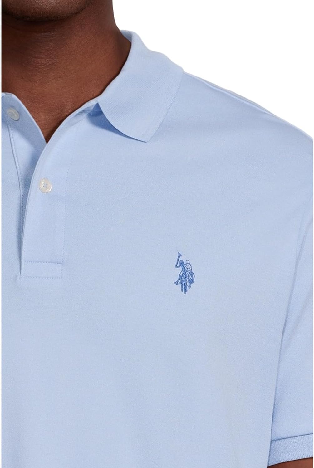 U.S. Polo Assn. Men's Solid Short Sleeve Interlock Polo Shirt, Golf Shirts for Men, Business Casual Polos - Image 4