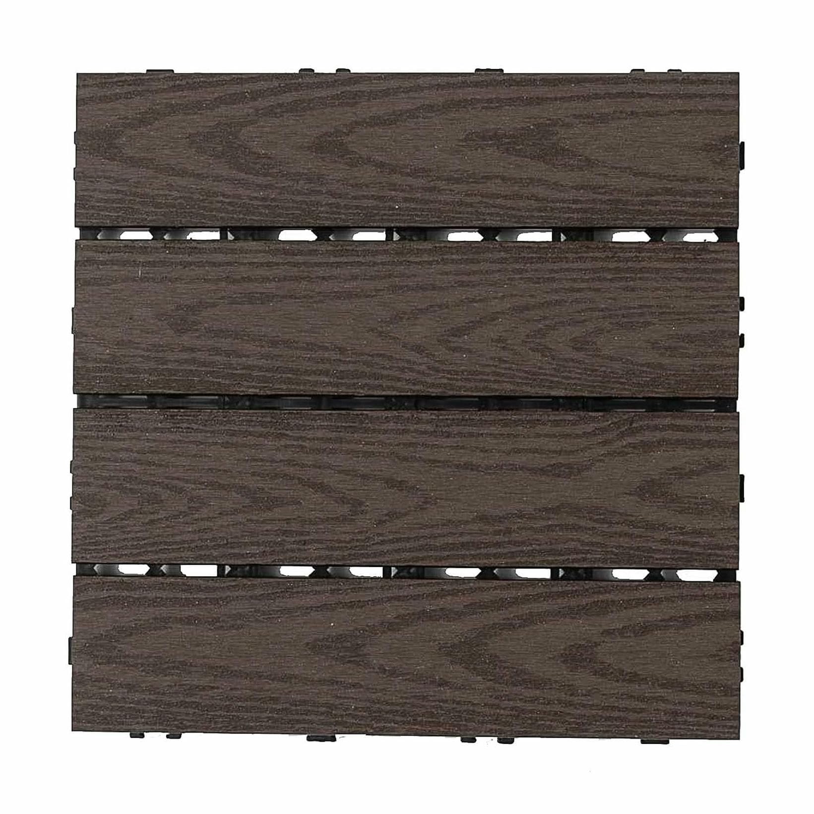 Patio plancher extérieur composite imputrescible et dalles amovibles pour entrée et jardin