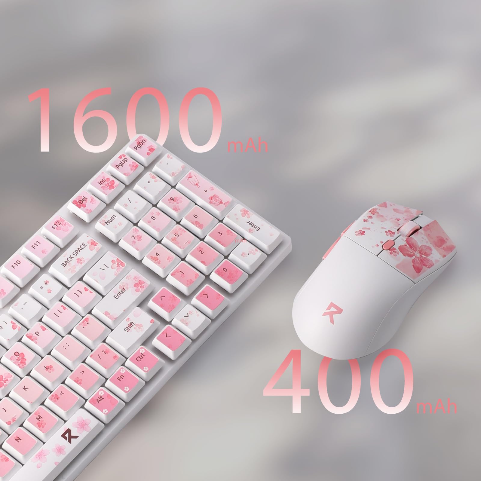 Redragon BS7552 Combo Teclado Ratón Inalámbrico Rosa | combo teclado ratón inalámbrico 98 teclas mecanismo plano 4000DPI sakura rosa
